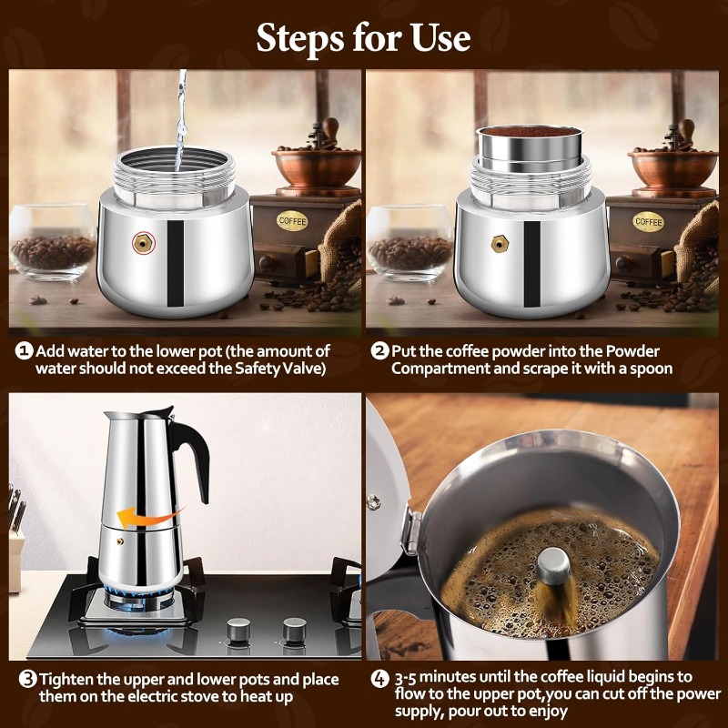 6 Cangkir Mocha Pot Pembuat Ko - Hero Coffee Equipment ulasan dan harga