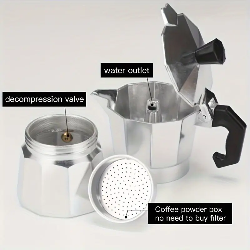 Moka Pot Aluminium Klasik 50-3 - Hero Coffee Equipment ulasan dan harga