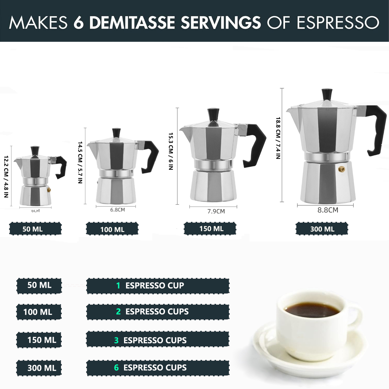 Moka Pot Aluminium Klasik 50-3 - Hero Coffee Equipment ulasan dan harga