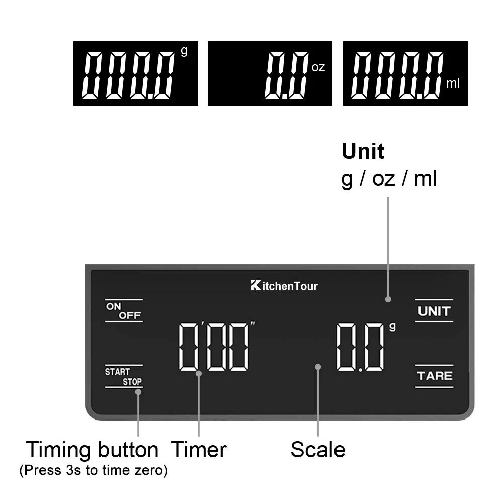Alat Dapur Timbangan Kopi deng - Scale Drip Timer ulasan dan harga
